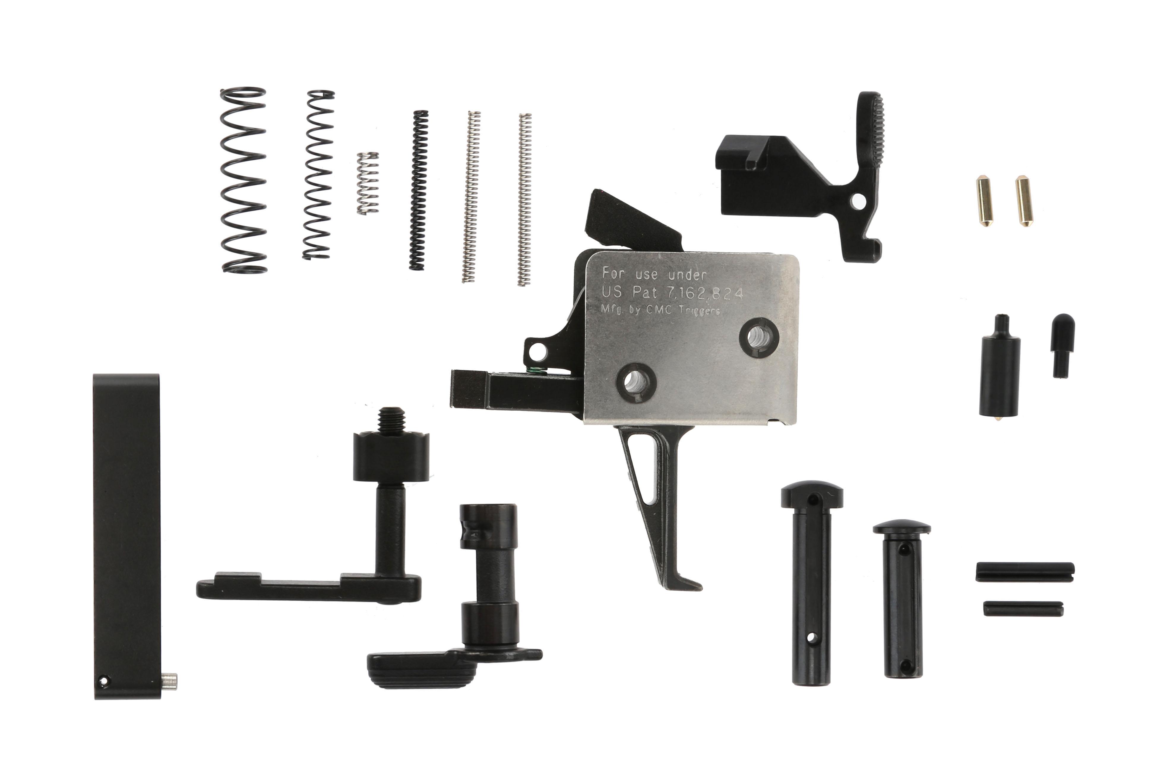 CMC Triggers AR-15 Lower Parts Kit - 3.5lb Flat Single Stage Trigger - No Grip